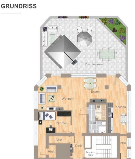 Im Herzen Von Wiesdorf- Blick Auf Das Bayer-Kreuz -Appartement Mit 2 Schlafzimmern-Fuer 3 Personen -Zentral Gelegen - Friedrich Ebert Platz 5A , 4Te Etage - Dachterrasse Und Sauna - Kaution Pflicht - Leverkusen Bagian luar foto